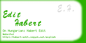 edit habert business card